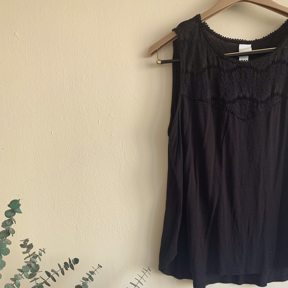 SOLD Black H&M Tank with Lace - super cute!